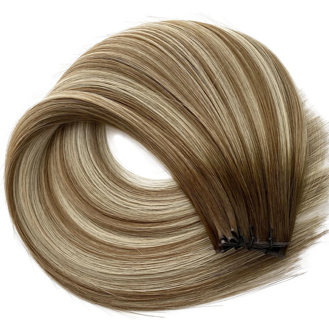Chocolate Balayage hair extension weft, shade #2/8