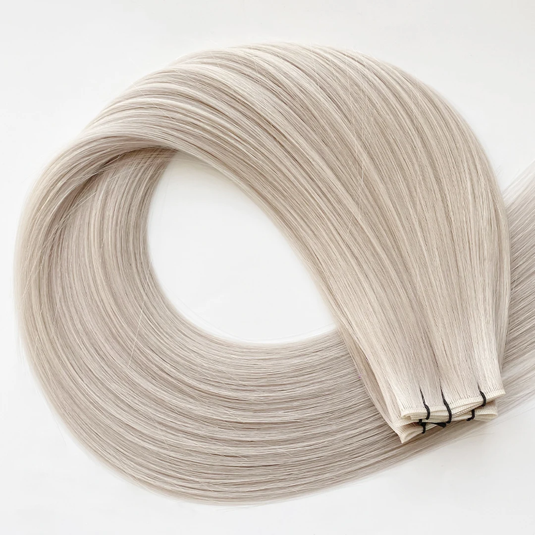 Silver Ash hair extension weft, shade #60A